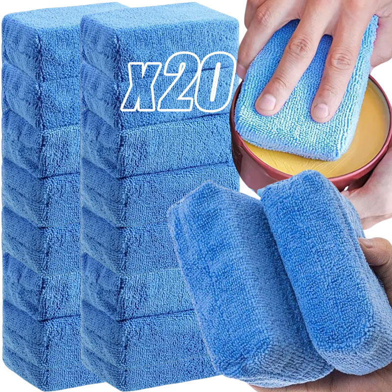 Clay Bar Lubricant - 1/20pcs Car Wax Applicator Pads Microfibre