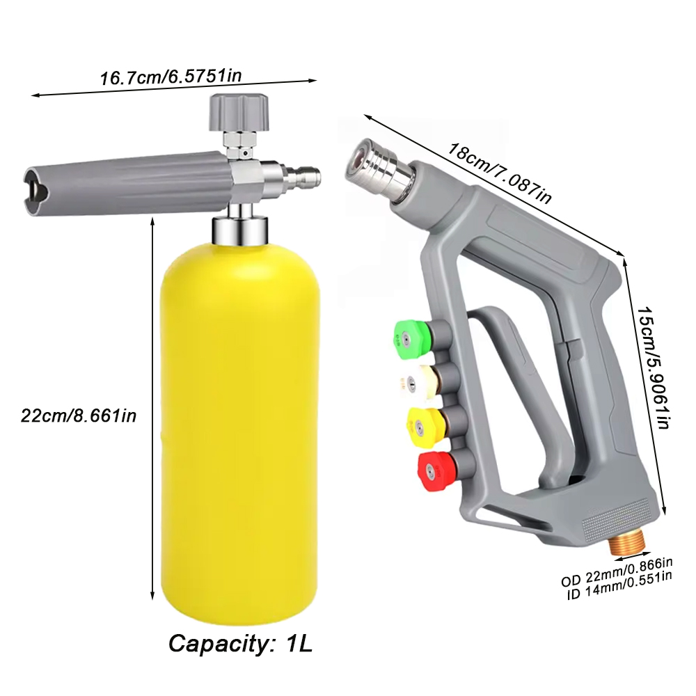 5000psi High Pressure Car Wash - Foam Cannon Car Wash review and price